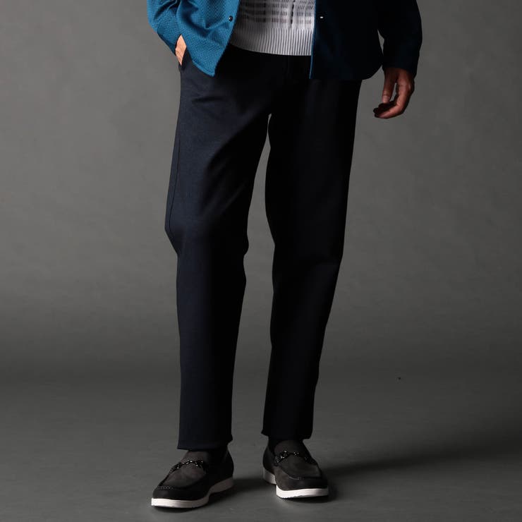 67ネイビー | レーヨン混ヘビーポンチ イージーパンツ | NICOLE