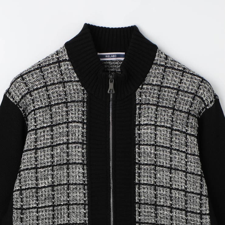【RIELABO】ツイードチェック ドライバーズニット | NICOLE | 詳細画像11 