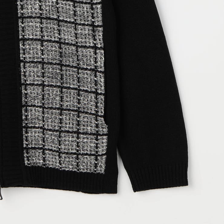 【RIELABO】ツイードチェック ドライバーズニット | NICOLE | 詳細画像12 