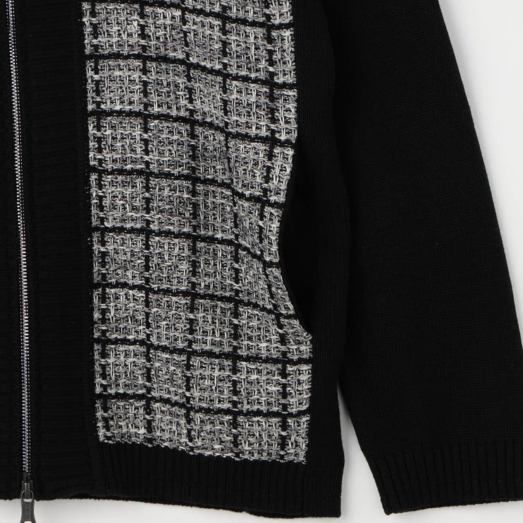 【RIELABO】ツイードチェック ドライバーズニット | NICOLE | 詳細画像13 