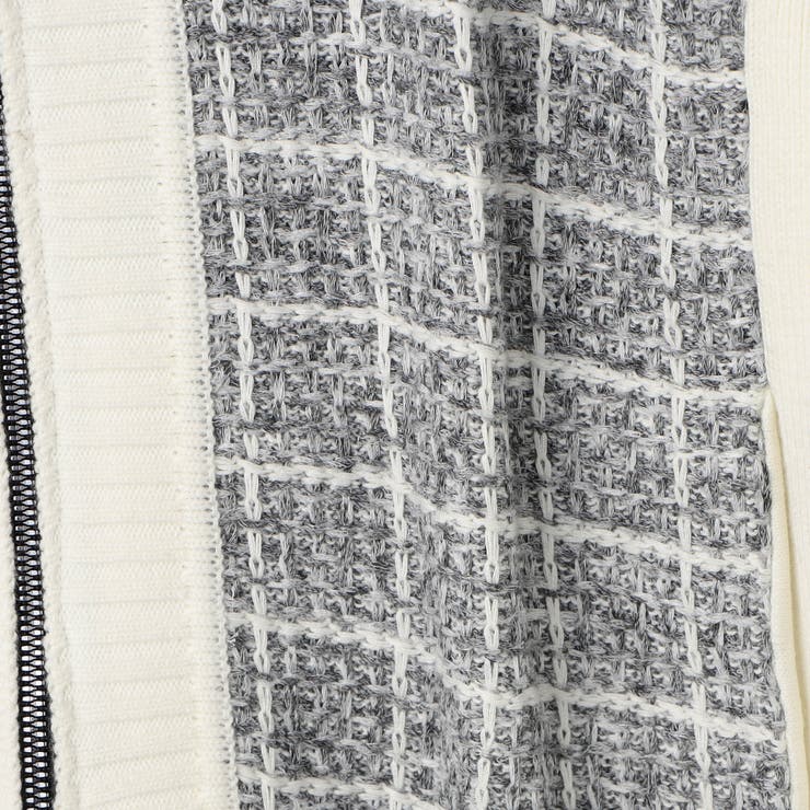 【RIELABO】ツイードチェック ドライバーズニット | NICOLE | 詳細画像15 