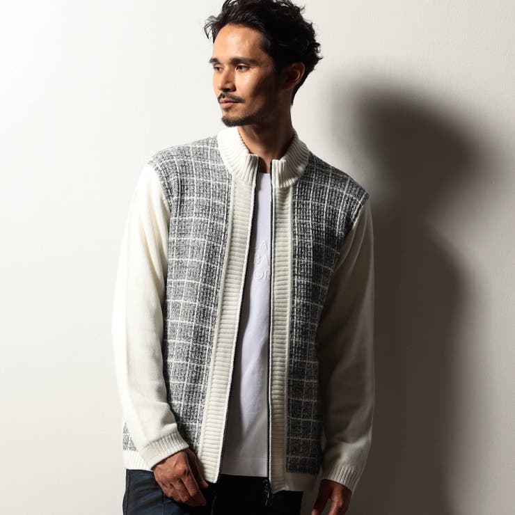 【RIELABO】ツイードチェック ドライバーズニット | NICOLE | 詳細画像17 