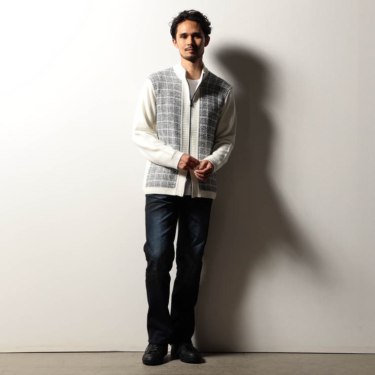 【RIELABO】ツイードチェック ドライバーズニット | NICOLE | 詳細画像2 