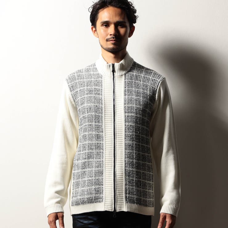 【RIELABO】ツイードチェック ドライバーズニット | NICOLE | 詳細画像5 