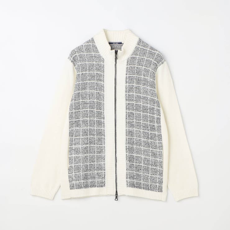 【RIELABO】ツイードチェック ドライバーズニット | NICOLE | 詳細画像8 