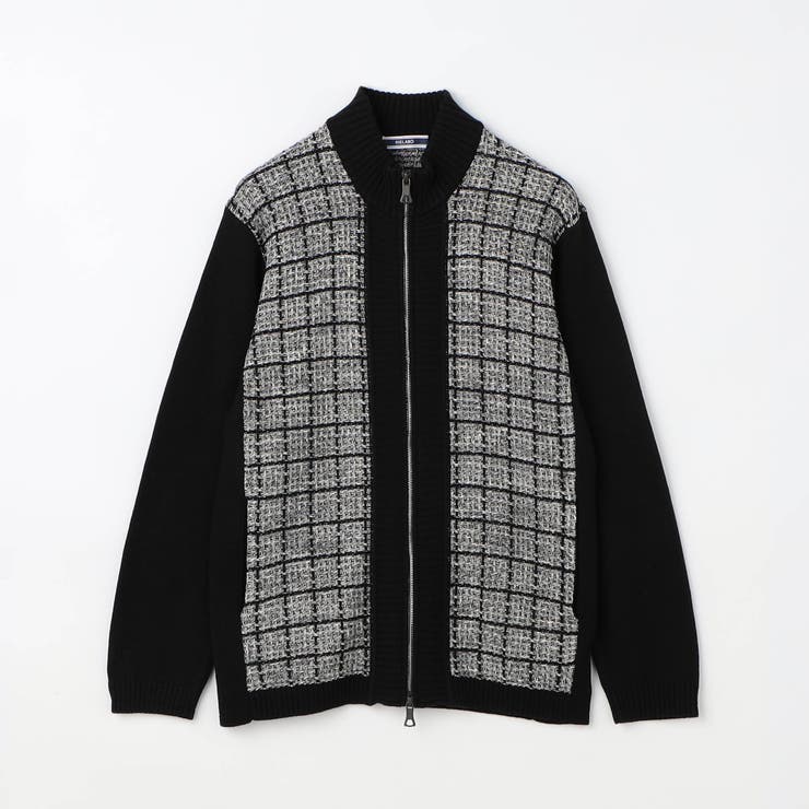 【RIELABO】ツイードチェック ドライバーズニット | NICOLE | 詳細画像9 