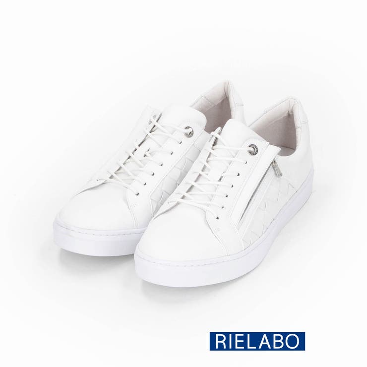 09ホワイト | 【RIELABO】サイドファスナー コートスニーカー | NICOLE