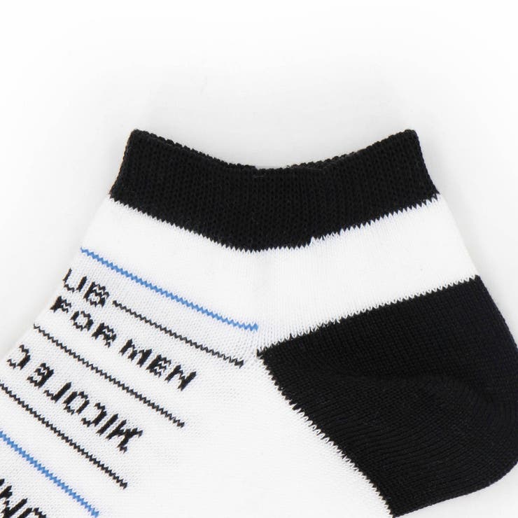 ボーダー×ロゴデザイン ショートソックス | NICOLE | 詳細画像2 