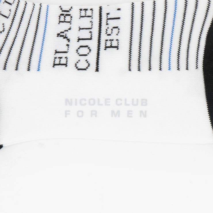 ボーダー×ロゴデザイン クルーソックス | NICOLE | 詳細画像2 