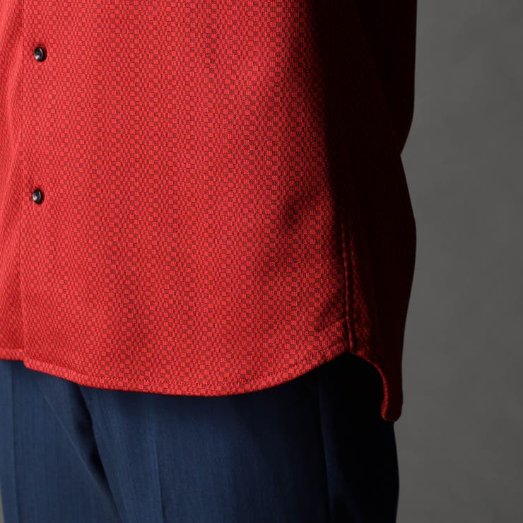 ジオメトリックスタンドボタンダウンシャツ | NICOLE | 詳細画像12 