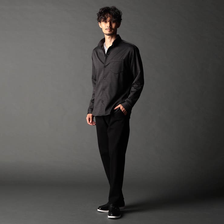 ジオメトリックスタンドボタンダウンシャツ | NICOLE | 詳細画像4 