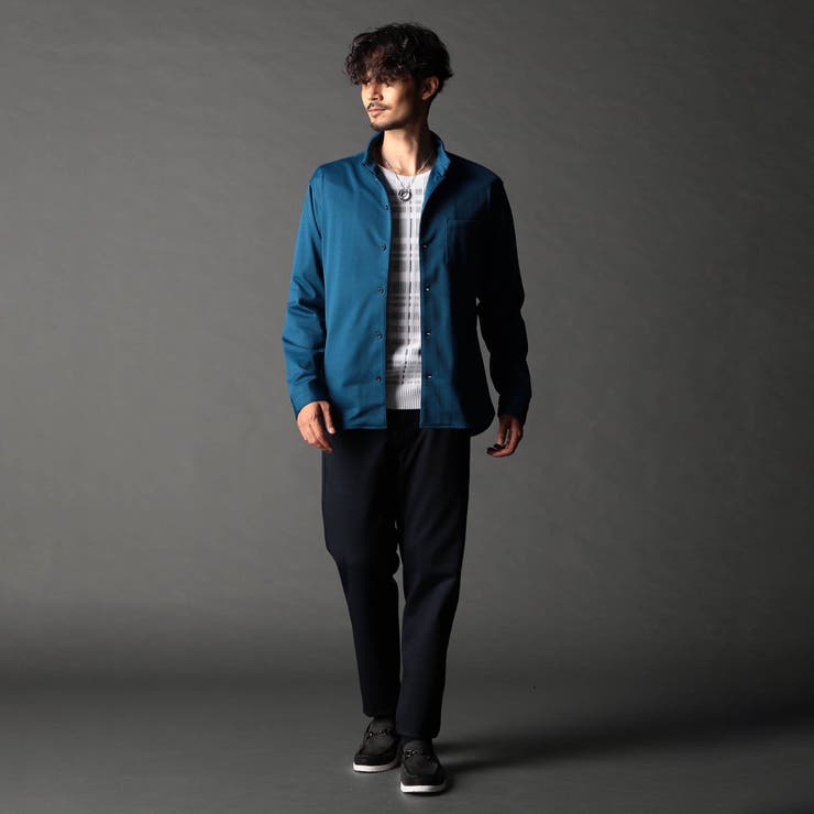 ジオメトリックスタンドボタンダウンシャツ | NICOLE | 詳細画像5 