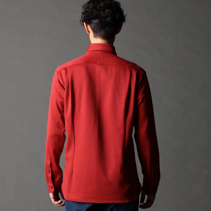 ジオメトリックスタンドボタンダウンシャツ | NICOLE | 詳細画像7 