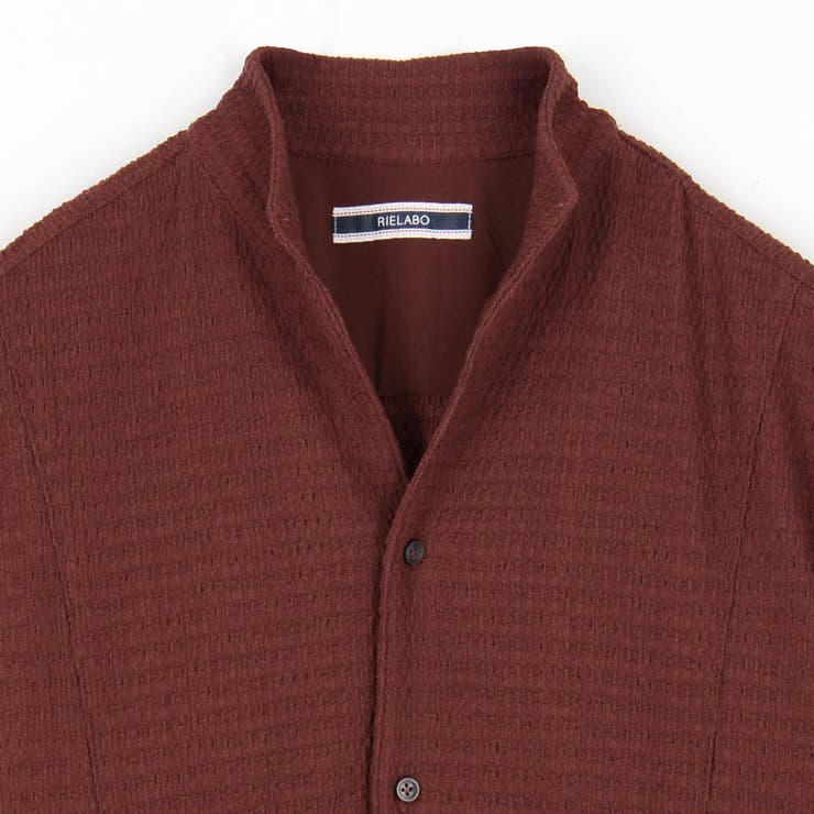 【RIELABO】バークジャカードスタンドカラーシャツ | NICOLE | 詳細画像11 