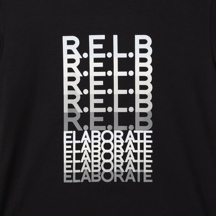 【RIELABO】グラデーションロゴプリント クルーネックTシャツ NICOLE｜【RIELABO】グラデーションロゴプリント クルーネックT