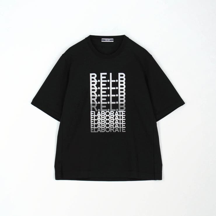 【RIELABO】グラデーションロゴプリント クルーネックTシャツ RIELABO】グラデーションロゴプリント クルーネックTシャツ｜T