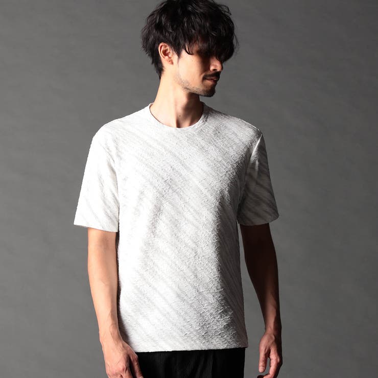 19ライトグレー | 【25年モデル EC限定再販売】ゼブラ柄スプレー風ぼかしプリントTシャツ | NICOLE