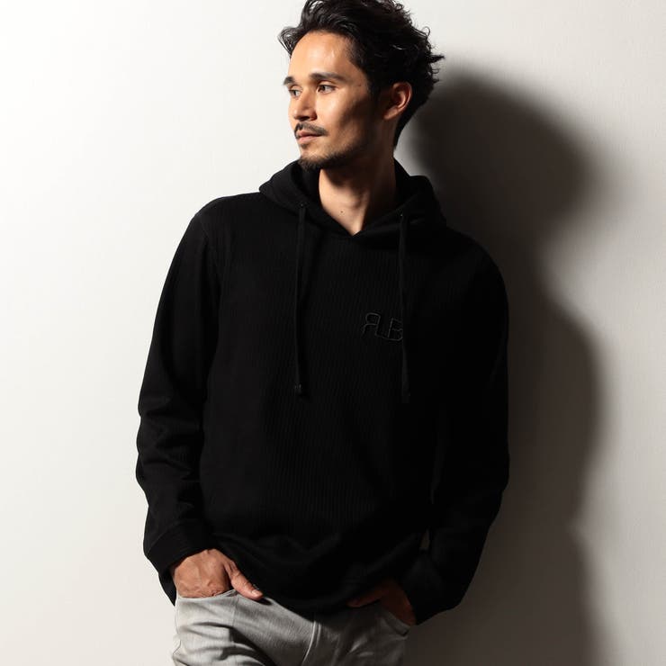 49ブラック | 【RIELABO】エンブロイダリーロゴ プルオーバーパーカ | NICOLE