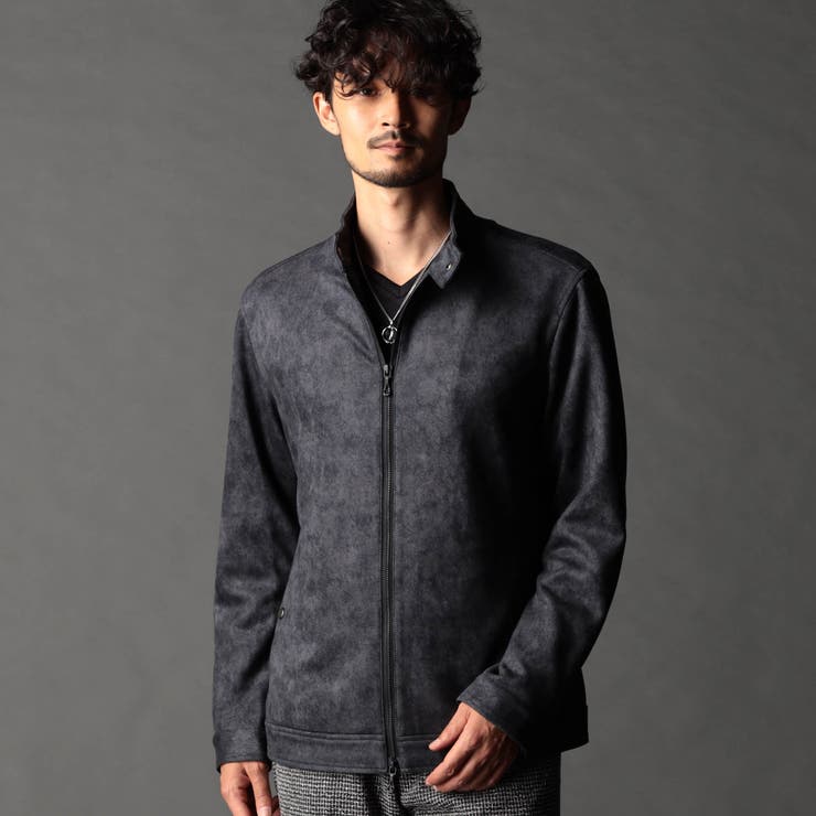 49ブラック | ポンチスウェードスタンドブルゾン | NICOLE