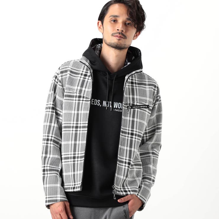NICOLE SPORTS ネイビー ジャケット 52 NICOLE SPORTS】ダンボールニットスタンドブルゾン[品番