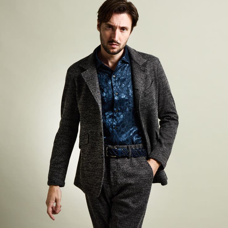 13ブラウン | ラッセルジャカードボンディングジャケット | NICOLE