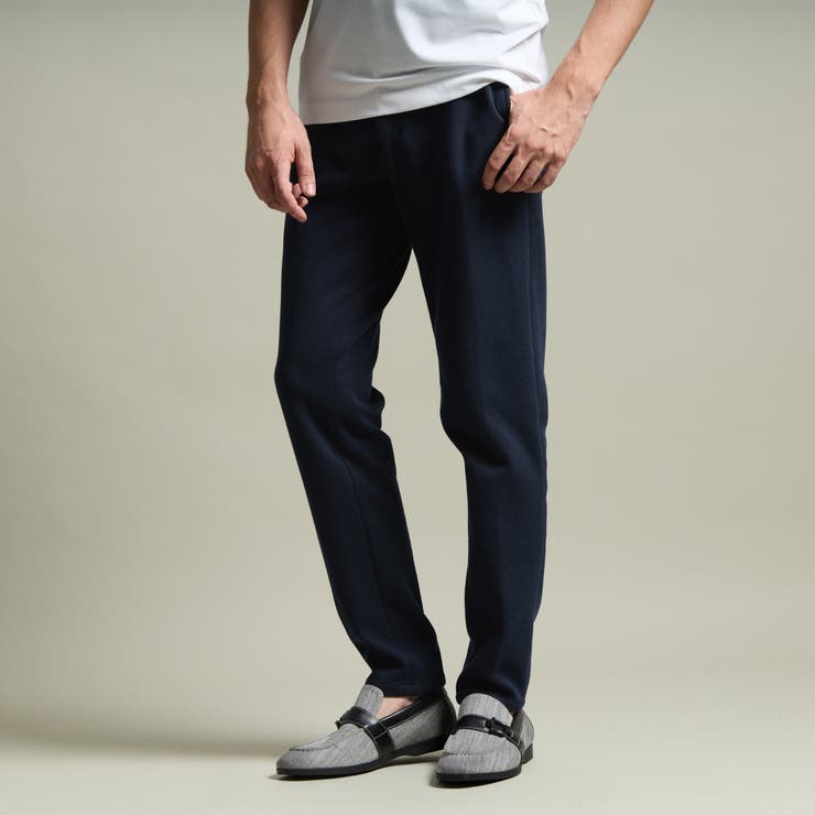 67ネイビー | Ｗフェイスストレッチイージーパンツ | NICOLE