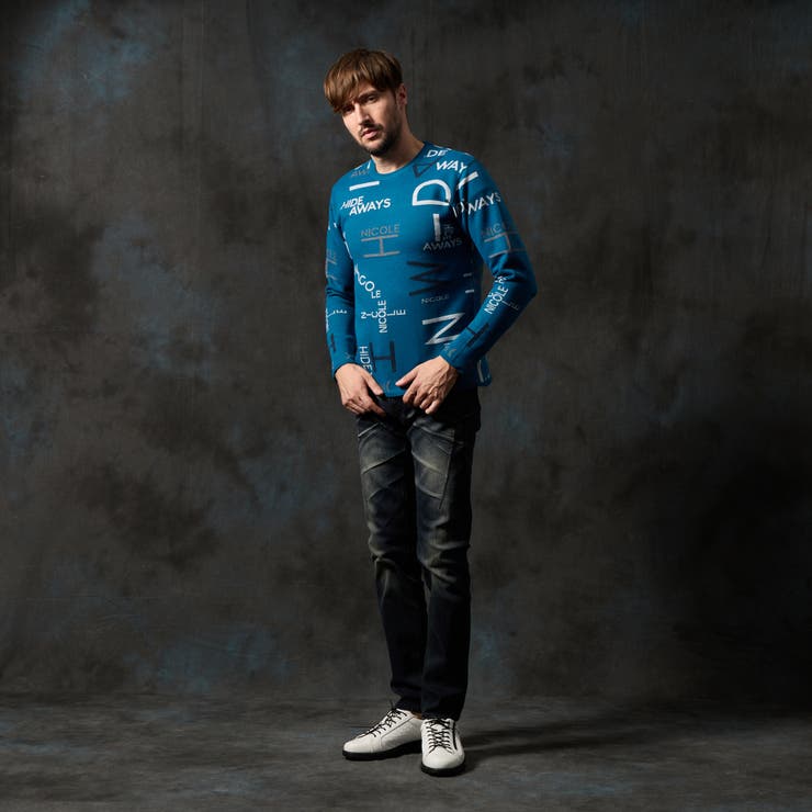 ロゴジャカードクルーネックニット[品番：NICW0006956]｜NICOLE