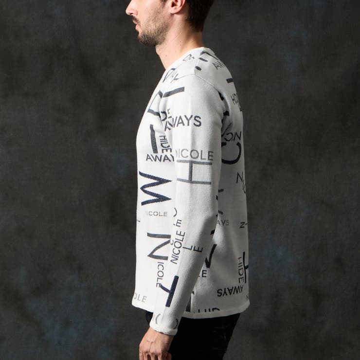 ロゴジャカードクルーネックニット | NICOLE | 詳細画像7 