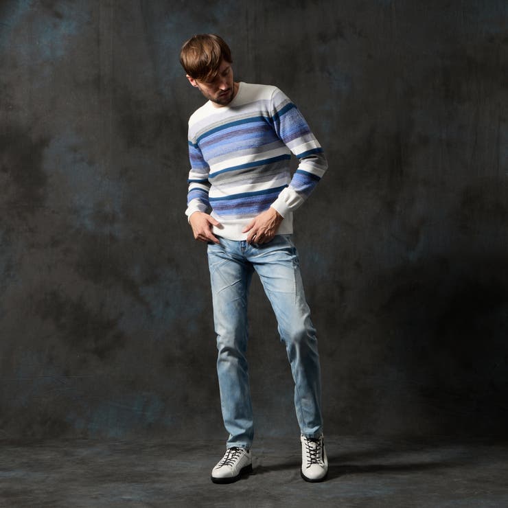 カスリボーダークルーネックニット | NICOLE | 詳細画像2 