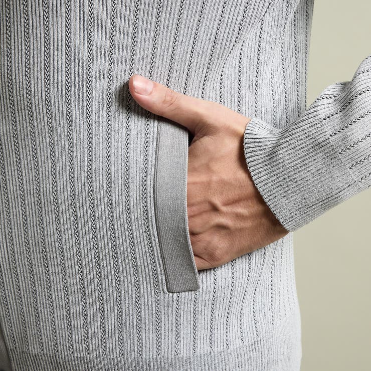 プレーティングリブジャカードニットジップブルゾン | NICOLE | 詳細画像11 