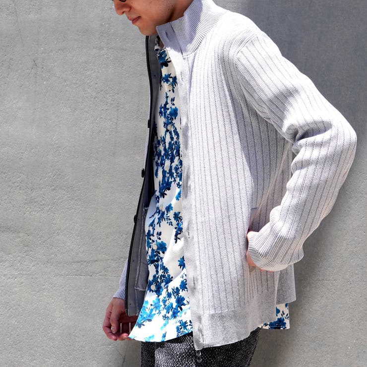 プレーティングリブジャカードニットジップブルゾン | NICOLE | 詳細画像17 