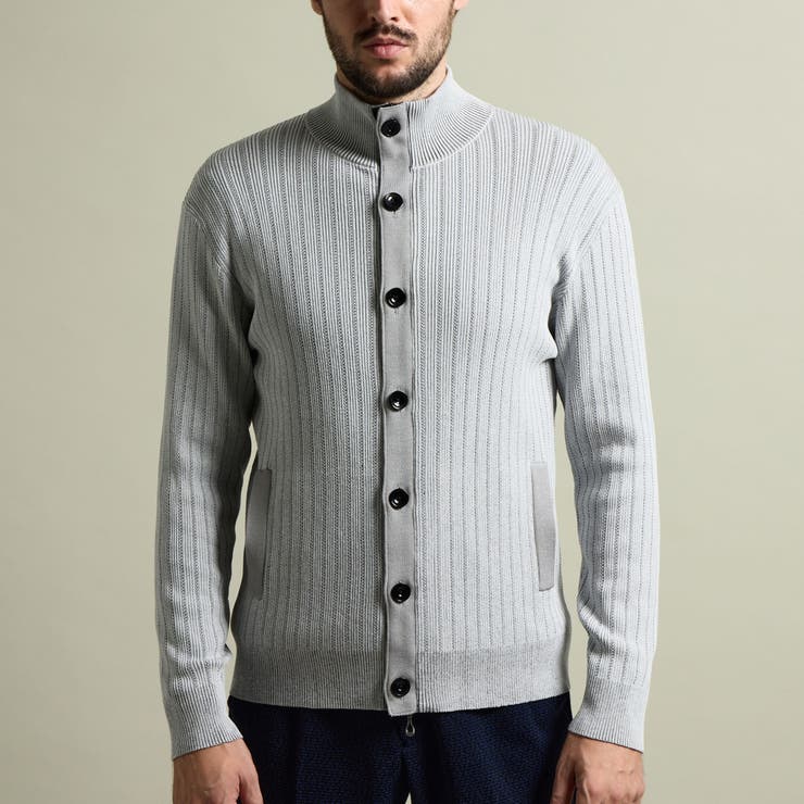 プレーティングリブジャカードニットジップブルゾン | NICOLE | 詳細画像5 