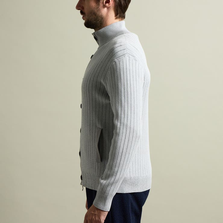 プレーティングリブジャカードニットジップブルゾン | NICOLE | 詳細画像6 