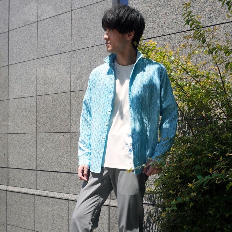 カラーコーティングスタンドカラーシャツ | NICOLE | 詳細画像21 