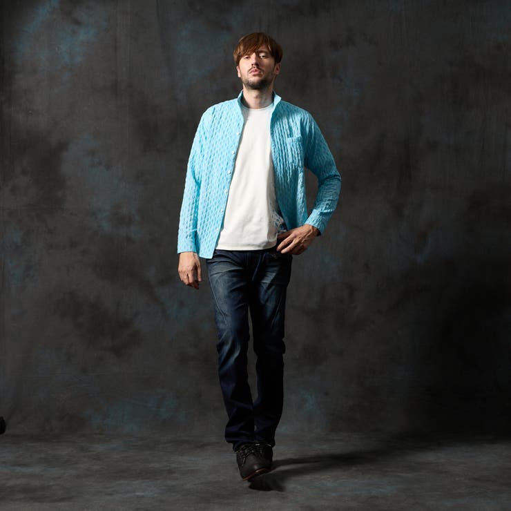 カラーコーティングスタンドカラーシャツ | NICOLE | 詳細画像4 