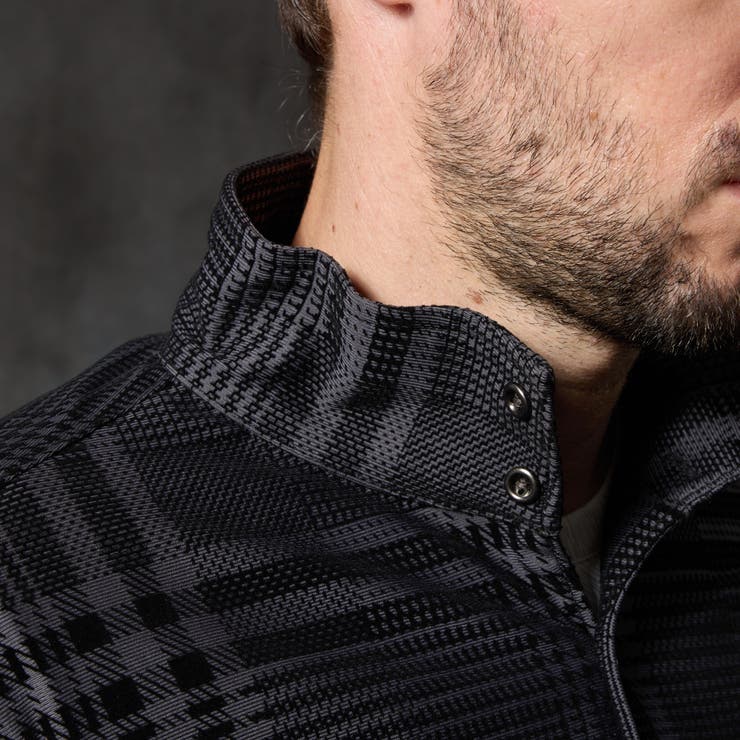 フロッキープリントスタンドカラーシャツ | NICOLE | 詳細画像10 