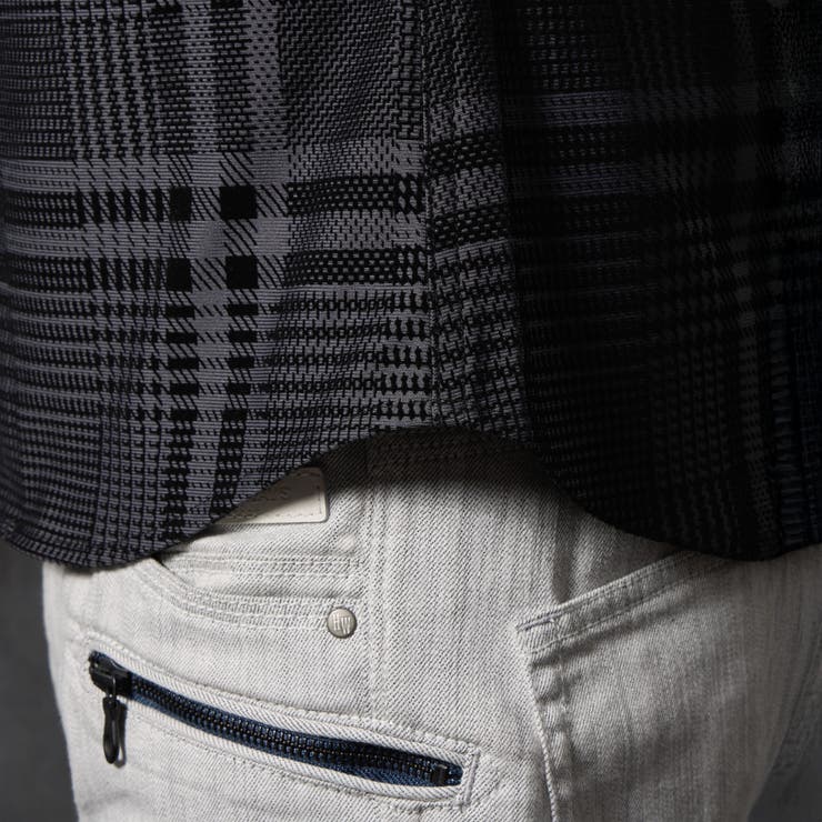 フロッキープリントスタンドカラーシャツ | NICOLE | 詳細画像14 