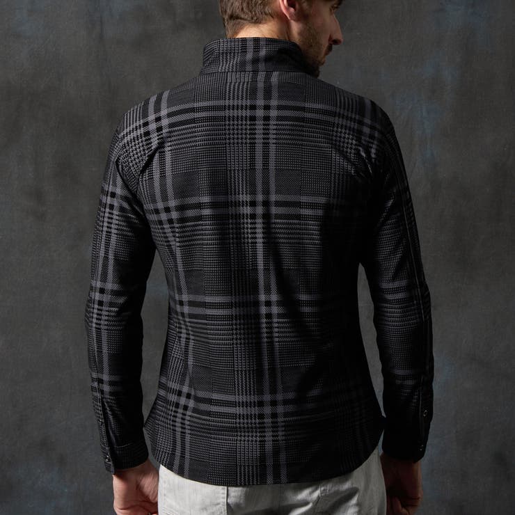 フロッキープリントスタンドカラーシャツ | NICOLE | 詳細画像8 