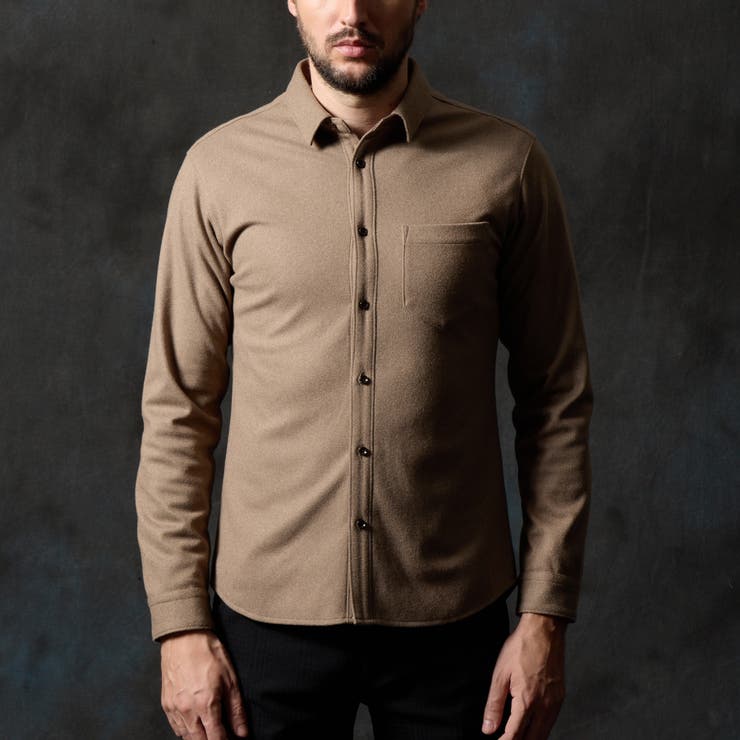 ウールライクショートレギュラーカラーシャツ | NICOLE | 詳細画像2 