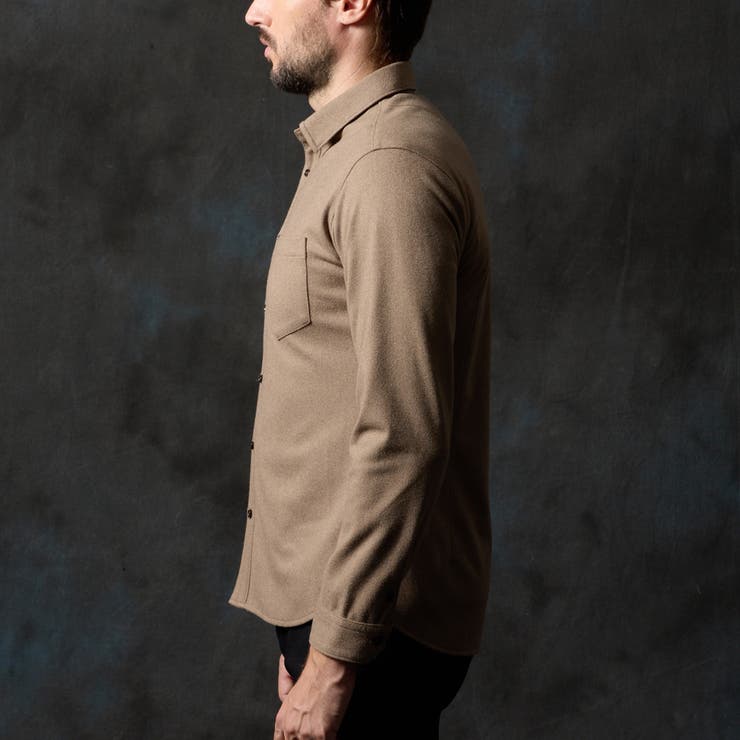 ウールライクショートレギュラーカラーシャツ | NICOLE | 詳細画像3 