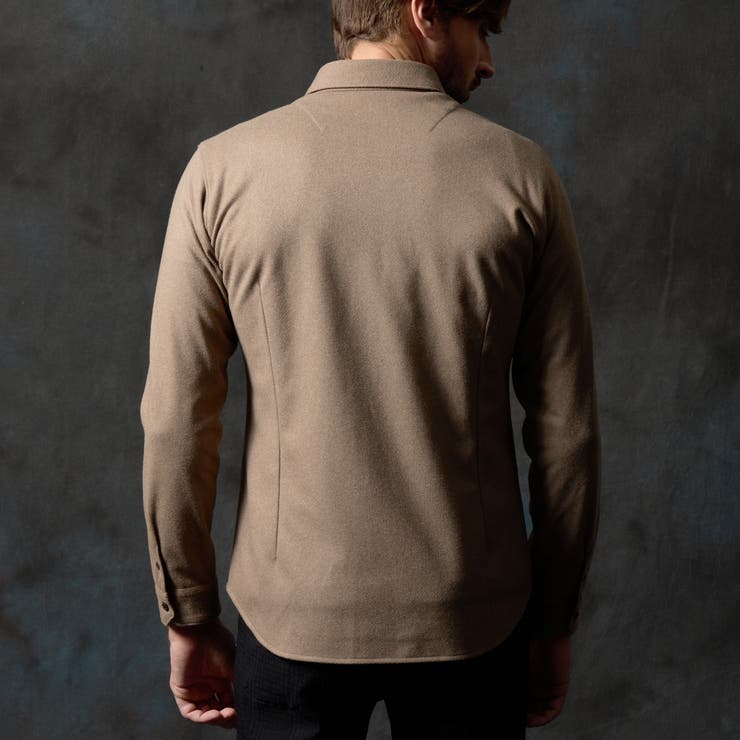 ウールライクショートレギュラーカラーシャツ | NICOLE | 詳細画像4 