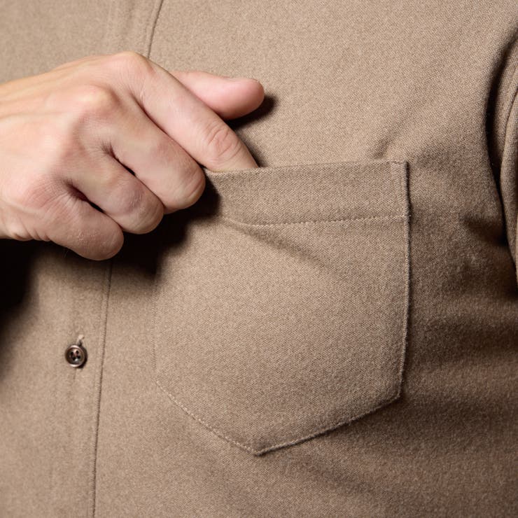 ウールライクショートレギュラーカラーシャツ | NICOLE | 詳細画像7 