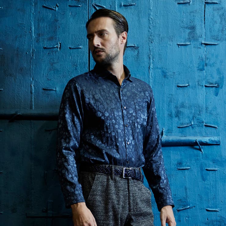 ストレッチサテンジャカードシャツ | NICOLE | 詳細画像1 