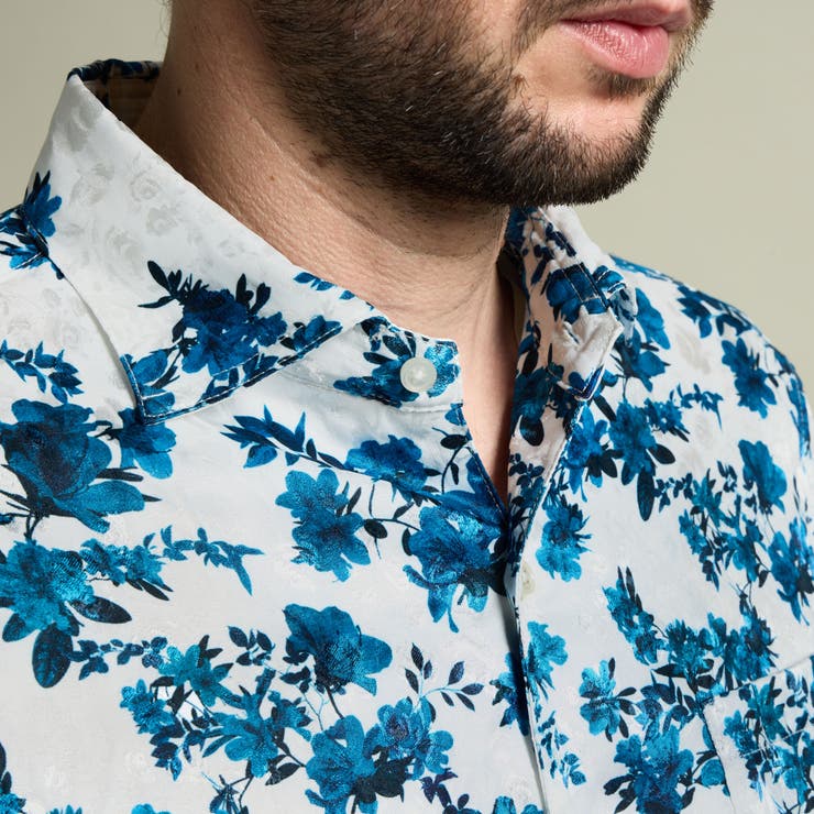 ストレッチサテンジャカードシャツ | NICOLE | 詳細画像10 