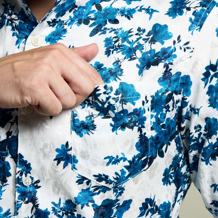 ストレッチサテンジャカードシャツ | NICOLE | 詳細画像12 