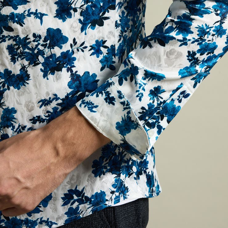 ストレッチサテンジャカードシャツ | NICOLE | 詳細画像14 