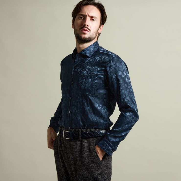 ストレッチサテンジャカードシャツ | NICOLE | 詳細画像21 