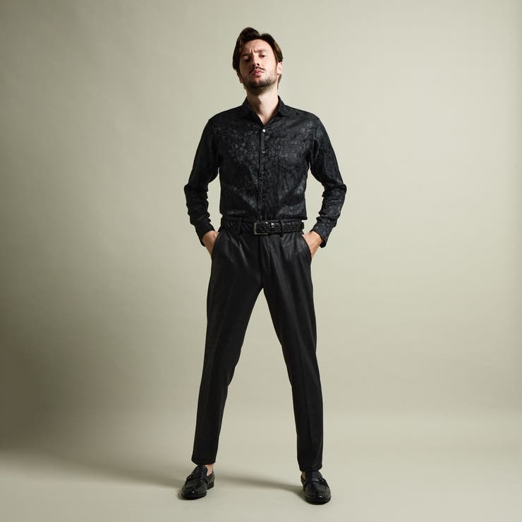 ストレッチサテンジャカードシャツ | NICOLE | 詳細画像3 