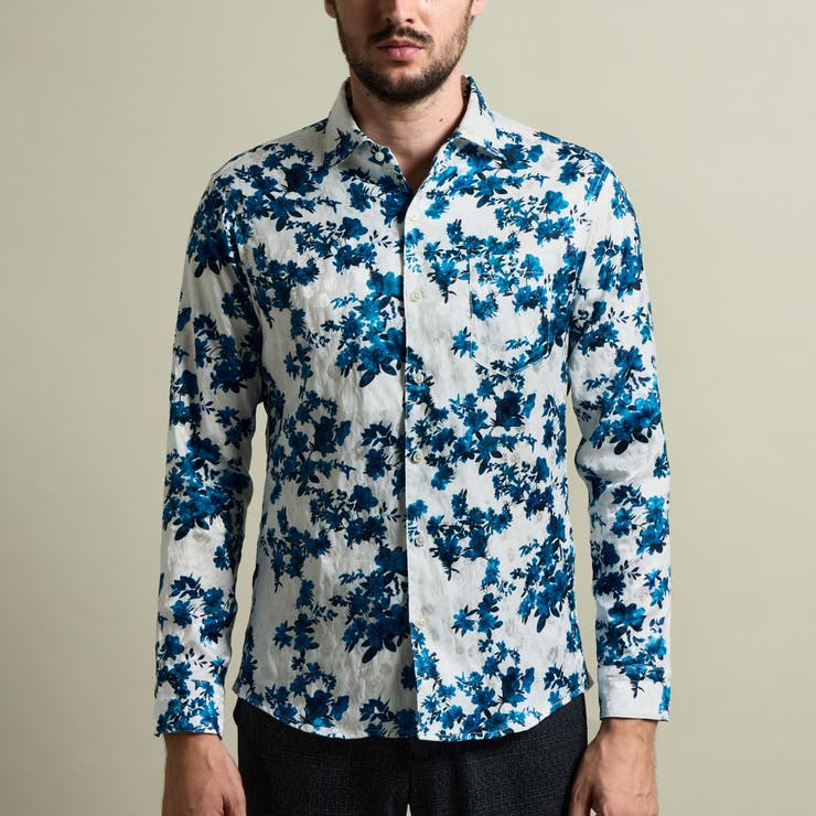 ストレッチサテンジャカードシャツ | NICOLE | 詳細画像7 