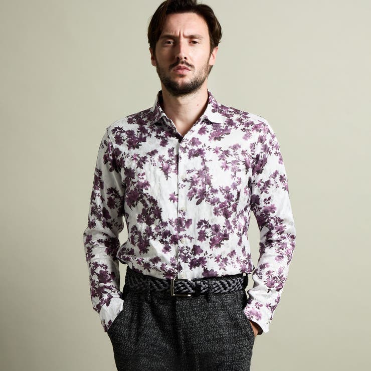 91その他2 | ストレッチサテンジャカードシャツ | NICOLE